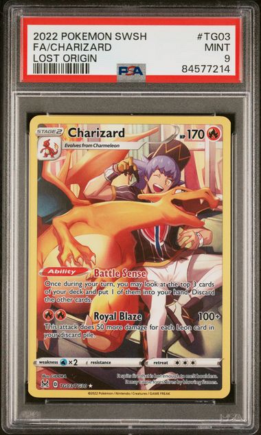 Charizard (PSA 9) TG03/TG30 - Lost Origin Trainer Gallery - Holofoil