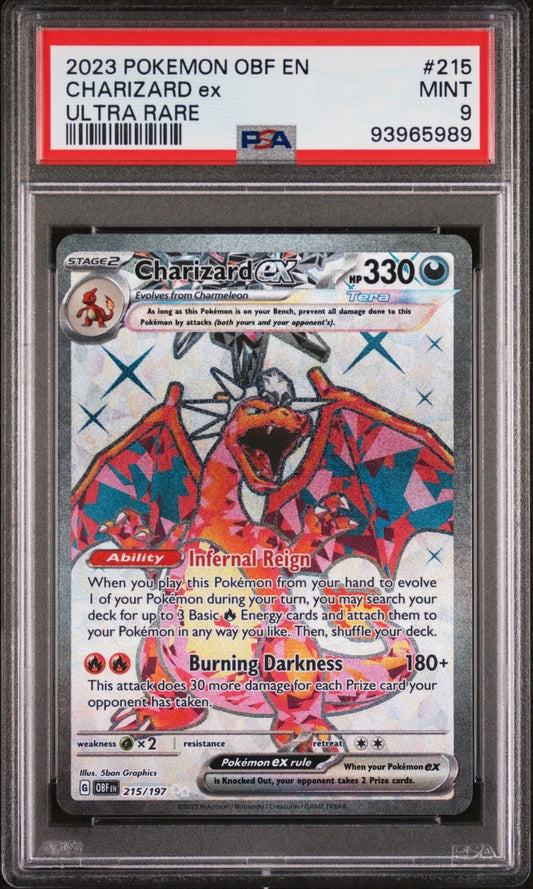 Charizard ex (PSA 9) 215/197 - Obsidian Flames - Holofoil