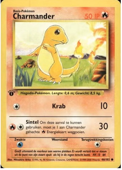 Charmander (NL) 46/102 - Base Set (1st Edition) - Normal
