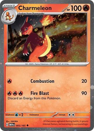 Charmeleon 005/165 - Scarlet Violet 151 - Cosmos Holo