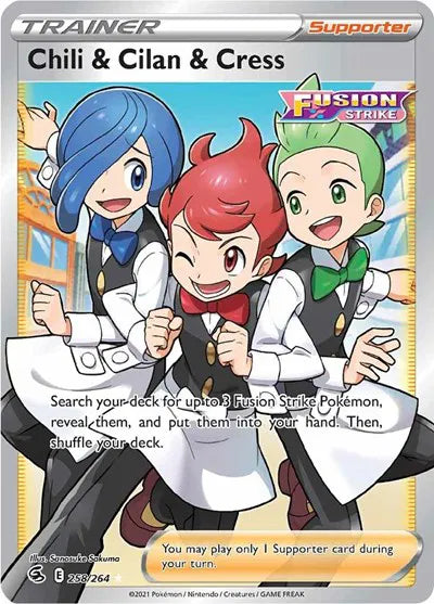 Chili & Cilan & Cress 258/264 - Fusion Strike - Holofoil