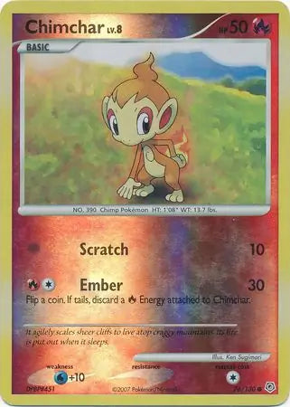 Chimchar Lv.8 76/130 - Diamond & Pearl - Reverse Holofoil