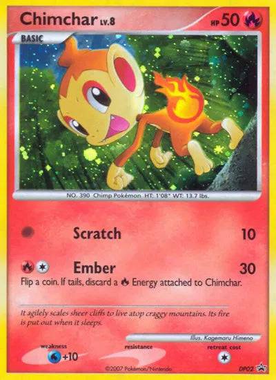 Chimchar Lv.8 DP02 - Diamond and Pearl Promos - Holofoil