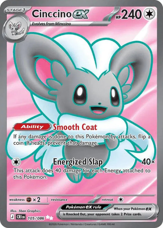 Cinccino ex 105/086 - Chaos Rising - Holofoil