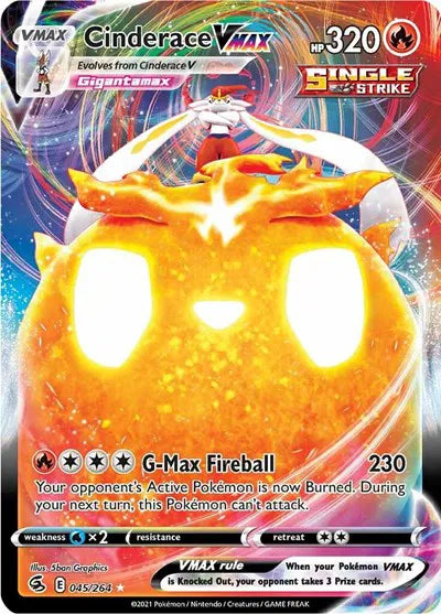 Cinderace VMAX 045/264 - Fusion Strike - Holofoil