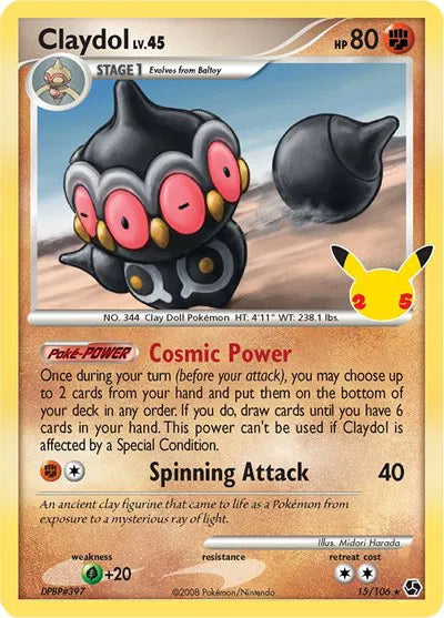 Claydol 15/106 - Celebrations: Classic Collection - Holofoil
