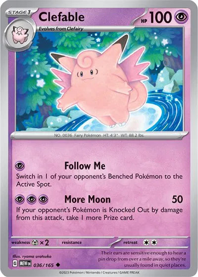 Clefable 036/165 - Scarlet & Violet 151 - Reverse Holofoil