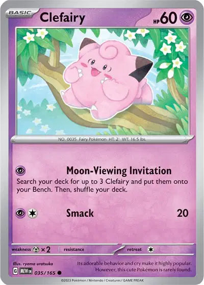 Clefairy 035/165 - Scarlet & Violet 151 - Reverse Holofoil