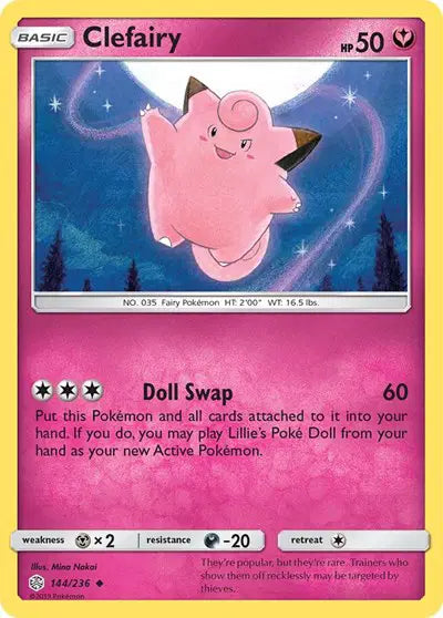 Clefairy 144/236 - Cosmic Eclipse - Reverse Holofoil