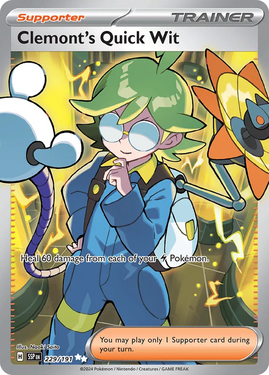 Clemont's Quick Wit 229/191 - Surging Sparks - Holofoil