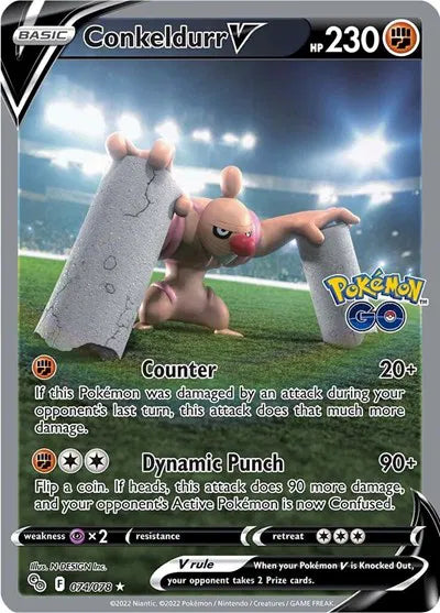 Conkeldurr V 074/078 - Pokemon Go - Holofoil
