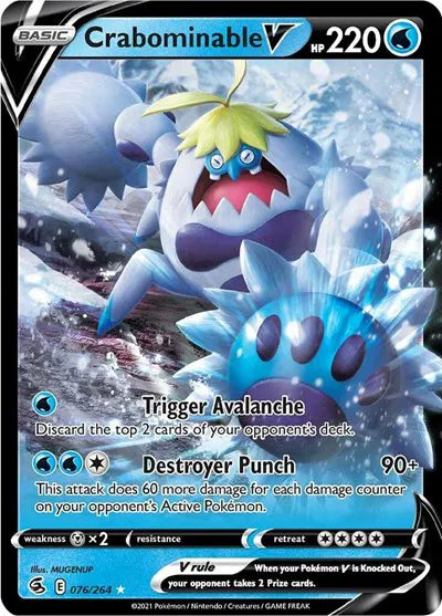 Crabominable V 076/264 - Fusion Strike - Holofoil
