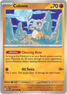 Cubone 104/165 - Scarlet & Violet 151 - Reverse Holofoil