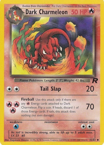 Dark Charmeleon 32/82 - Team Rocket (Unlimited) - Normal