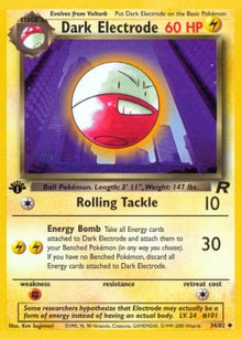 Dark Electrode 34/82 - Team Rocket (1st Edition) - Normal