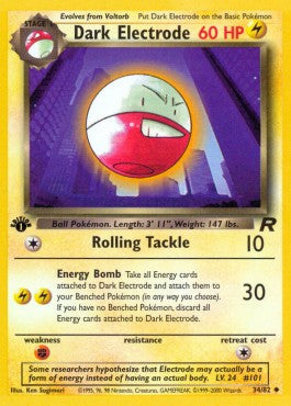 Dark Electrode 34/82 - Team Rocket (1st Edition) - Normal