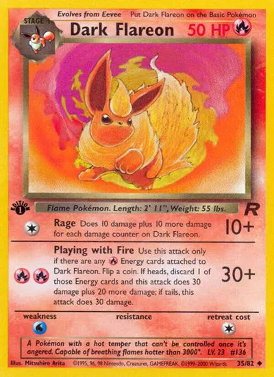Dark Flareon 35/82 – Team Rocket (Unbegrenzt) – Normal