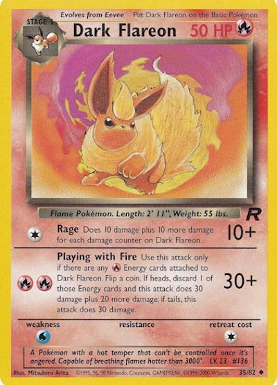 Dark Flareon 35/82 – Team Rocket (Unbegrenzt) – Normal