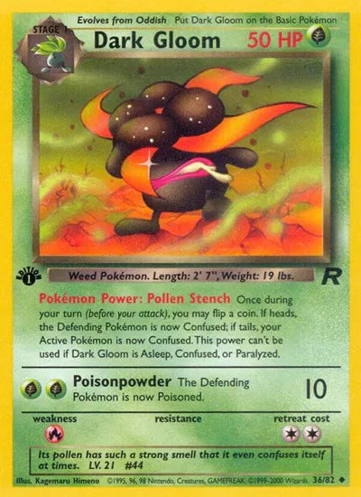 Dark Gloom 36/82 - Team Rocket (1st Edition) - Normal