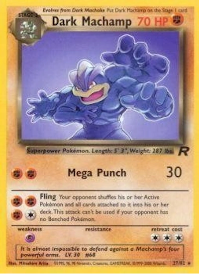 Dark Machamp 27/82 - Team Rocket (Unlimited) - Normal