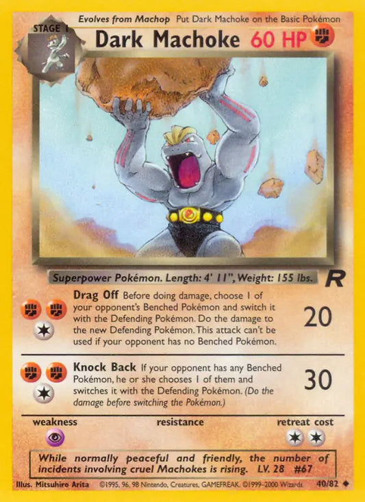 Dark Machoke 40/82 - Team Rocket (Unlimited) - Normal