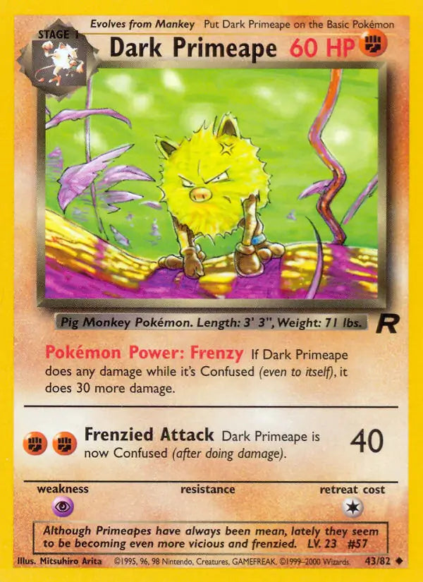 Dark Primeape 43/82 - Team Rocket (Unlimited) - Normal