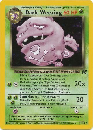 Dark Weezing 14/82 - Team Rocket (Unlimited) - Holofoil