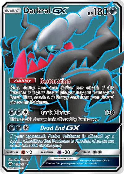 Darkrai GX 139/147 - Burning Shadows - Holofoil