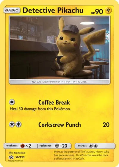 Detective Pikachu SM190 - Sun & Moon Promo - Holofoil