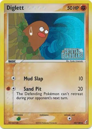 Diglett 50/100 - EX Crystal Guardians - Reverse Holofoil