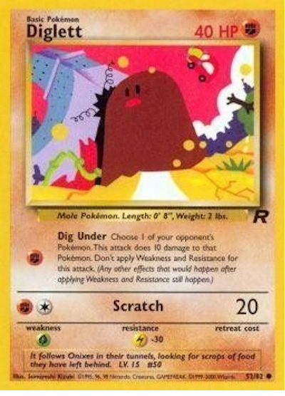 Diglett 52/82 – Team Rocket (Unbegrenzt) – Normal