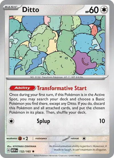 Ditto 132/165 - Scarlet & Violet 151 - Reverse Holofoil
