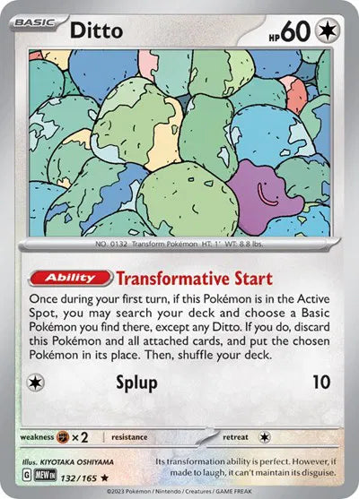 Ditto 132/165 - Scarlet & Violet 151 - Holofoil
