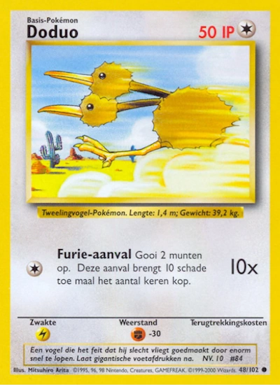 Doduo (NL) 48/102 - Base Set (Unlimited) - Normal