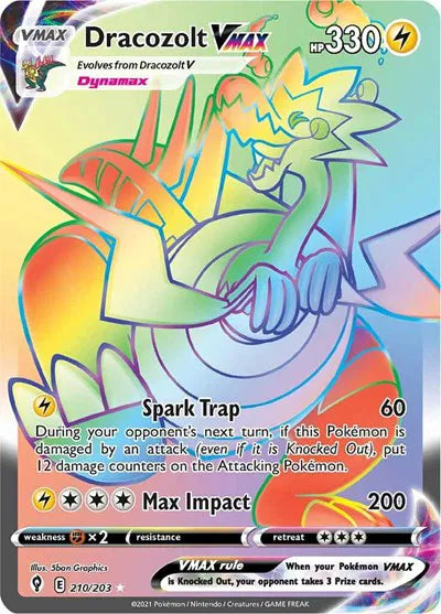 Dracozolt VMAX 210/203 - Evolving Skies - Holofoil