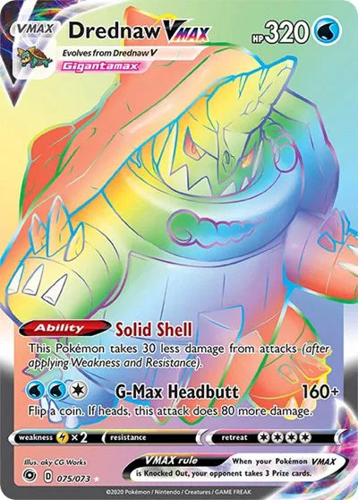 Drednaw VMAX 075/073 - Champion's Path - Holofoil