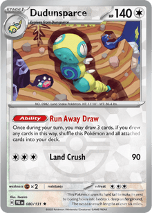 Dudunsparce 080/131 - Prismatic Evolutions - Master Ball Pattern