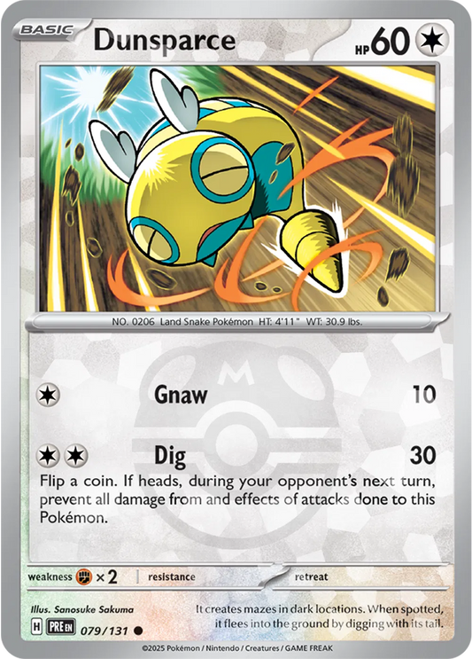 Dunsparce 079/131 - Prismatic Evolutions - Master Ball Pattern
