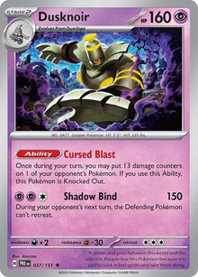 Dusknoir 037/131 - Prismatic Evolutions - Reverse Holofoil