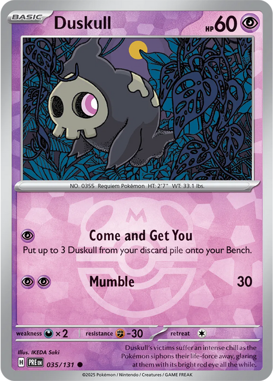 Duskull 035/131 - Prismatic Evolutions - Master Ball Pattern