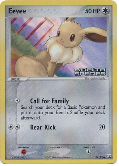 Eevee 69/113 - EX Delta Species - Reverse Holofoil
