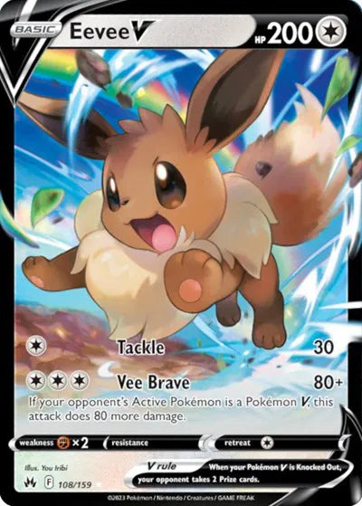 Eevee V 108/159 - Crown Zenith - Holofoil