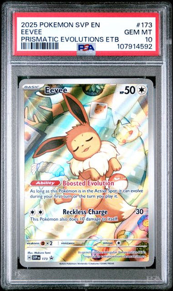 2025 ポケモンカード Eevee #173 PSA 10 英語　プロモ Eevee (PSA 9) 173 - Scarlet & Violet Promo - Holofoil