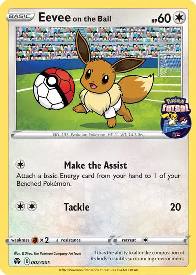 Eevee on the Ball 002/005 - Futsal Promos - Normal