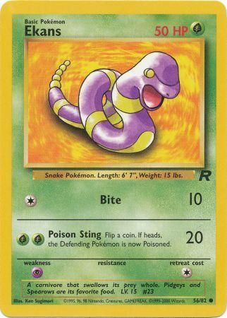 Ekans 56/82 - Team Rocket (Unlimited) - Normal