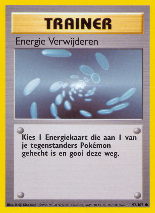 Energy Removal (NL) 92/102 - Base Set (Unlimited) - Normal