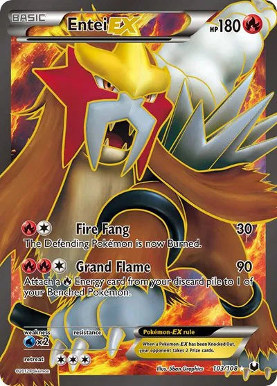 Entei EX 103/108 - Dark Explorers - Holofoil