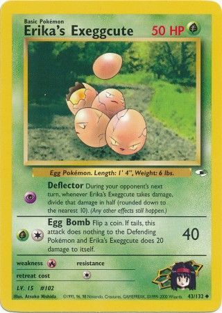 Erika's Exeggcute 43/132 – Gym Heroes (Unbegrenzt) – Normal