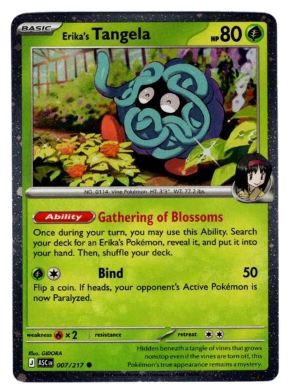 Erika's Tangela 007/217 - Ascended Heroes - Cosmos Holo