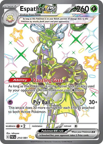 Espathra ex 214/091 - Paldean Fates - Holofoil
